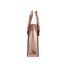 Load image into Gallery viewer, Michael Kors Mercer XS Primrose Metallic North South Shopper Crossbody Bag
