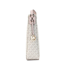 Load image into Gallery viewer, Michael Kors Jet Set Vanilla Pink Signature PVC Large Messenger Crossbody Bag
