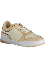 Load image into Gallery viewer, Tommy Hilfiger Sleek Beige Lace-Up Sneakers with Logo Accent
