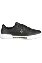 Load image into Gallery viewer, Tommy Hilfiger Chic Black Lace-Up Sneakers with Contrasting Accents
