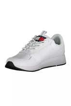 Load image into Gallery viewer, Tommy Hilfiger Sleek White Lace-Up Sneakers with Logo Detail
