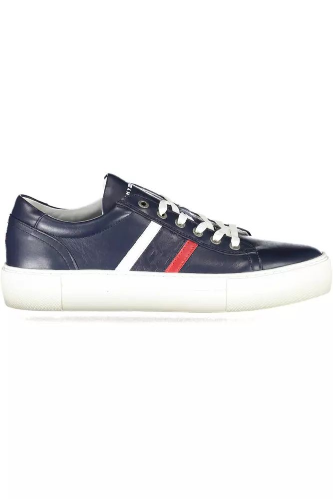 Tommy Hilfiger Chic Leather Lace-Up Sneakers with Contrast Detail