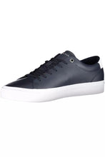 Load image into Gallery viewer, Tommy Hilfiger Elegant Blue Lace-Up Sneakers with Logo Detail
