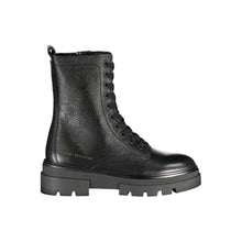 Load image into Gallery viewer, Tommy Hilfiger Elegant Black Laced Boots with Side Zip
