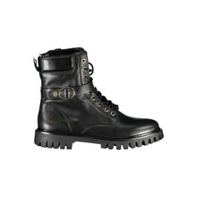 Load image into Gallery viewer, Tommy Hilfiger Chic Black Lace-Up Boots with Zip and Contrast Details
