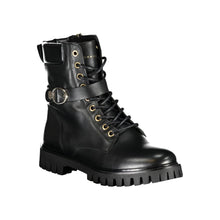 Load image into Gallery viewer, Tommy Hilfiger Chic Black Lace-Up Boots with Zip and Contrast Details
