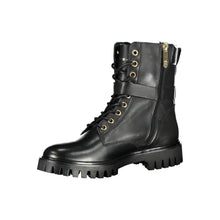 Load image into Gallery viewer, Tommy Hilfiger Chic Black Lace-Up Boots with Zip and Contrast Details
