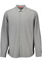 Load image into Gallery viewer, Tommy Hilfiger Elegant Gray Italian Collar Shirt with Embroidery
