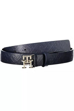 Load image into Gallery viewer, Tommy Hilfiger Elegant Blue Leather Belt with Metal Accents
