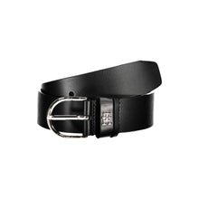 Load image into Gallery viewer, Tommy Hilfiger Chic Black Leather Belt with Metal Buckle
