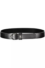 Load image into Gallery viewer, Tommy Hilfiger Elegant Black Leather Belt with Metal Buckle
