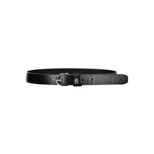 Load image into Gallery viewer, Tommy Hilfiger Elegant Black Leather Belt with Metal Buckle

