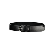 Load image into Gallery viewer, Tommy Hilfiger Chic Black Leather Belt with Metal Buckle
