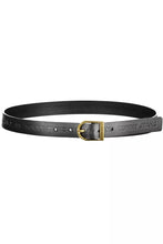 Load image into Gallery viewer, Tommy Hilfiger Elegant Black Leather Belt with Metal Buckle
