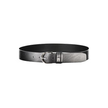 Load image into Gallery viewer, Tommy Hilfiger Elegant Black Leather Belt with Metal Buckle
