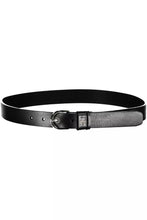 Load image into Gallery viewer, Tommy Hilfiger Elegant Black Leather Belt with Metal Buckle
