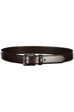 Load image into Gallery viewer, Tommy Hilfiger Elegant Brown Leather Belt with Metal Buckle
