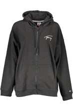 Load image into Gallery viewer, Tommy Hilfiger Elegant Hooded Zip Sweatshirt in Black
