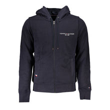 Load image into Gallery viewer, Tommy Hilfiger Cozy Blue Hooded Sweatshirt with Fur Interior

