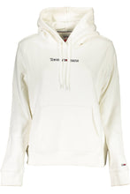 Load image into Gallery viewer, Tommy Hilfiger Chic White Hooded Sweatshirt with Central Pocket
