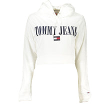 Load image into Gallery viewer, Tommy Hilfiger Chic White Hooded Sweatshirt with Logo Embroidery
