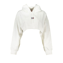 Load image into Gallery viewer, Tommy Hilfiger Chic White Hooded Sweatshirt with Logo Detail
