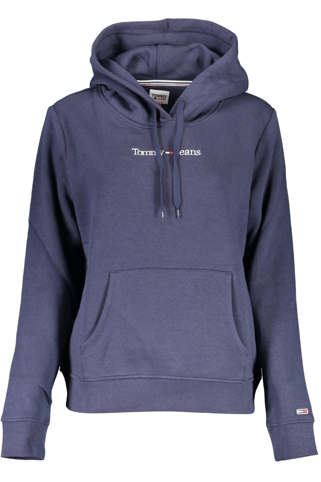 Tommy Hilfiger Chic Blue Hooded Sweatshirt with Embroidery Detail