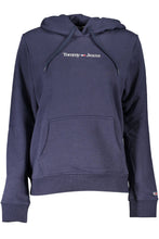 Load image into Gallery viewer, Tommy Hilfiger Chic Blue Hooded Sweatshirt with Signature Print
