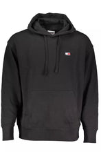 Load image into Gallery viewer, Tommy Hilfiger Sleek Hooded Cotton Sweatshirt in Black
