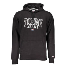 Load image into Gallery viewer, Tommy Hilfiger Sleek Black Cotton Hooded Sweatshirt
