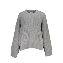 Load image into Gallery viewer, Tommy Hilfiger Elegant Gray Crew Neck Sweater with Logo Detail
