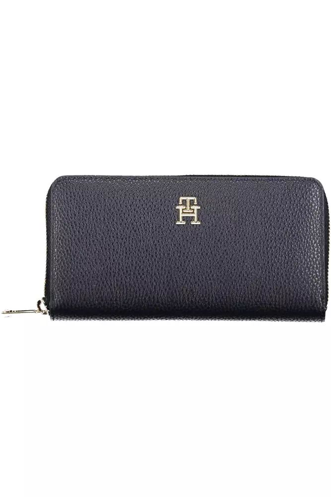 Tommy Hilfiger Elegant Blue Polyethylene Wallet with Logo Detail