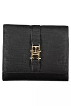 Load image into Gallery viewer, Tommy Hilfiger Elegant Black Polyethylene Trifold Wallet
