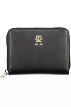 Load image into Gallery viewer, Tommy Hilfiger Sleek Black Polyethylene Wallet with Zip Closure
