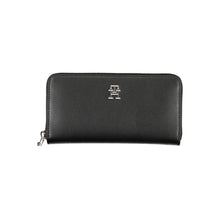 Load image into Gallery viewer, Tommy Hilfiger Sleek Zippered Black Wallet with Multiple Compartments
