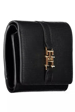 Load image into Gallery viewer, Tommy Hilfiger Elegant Black Polyethylene Trifold Wallet
