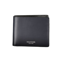 Load image into Gallery viewer, Tommy Hilfiger Elegant Blue Leather Bifold Wallet
