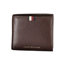 Load image into Gallery viewer, Tommy Hilfiger Elegant Brown Leather Wallet with Modern Contrast
