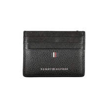Load image into Gallery viewer, Tommy Hilfiger Sleek Black Leather Card Holder with Contrast Detail
