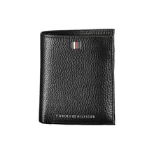 Load image into Gallery viewer, Tommy Hilfiger Elegant Black Leather Bi-Fold Wallet
