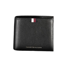 Load image into Gallery viewer, Tommy Hilfiger Elegant Black Leather Dual-Compartment Wallet
