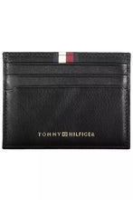 Load image into Gallery viewer, Tommy Hilfiger Sleek Black Leather Card Holder with Contrasting Detail
