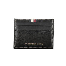 Load image into Gallery viewer, Tommy Hilfiger Sleek Black Leather Card Holder with Contrast Detail
