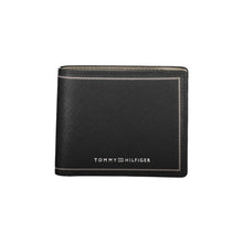Load image into Gallery viewer, Tommy Hilfiger Black Leather Double Card Wallet
