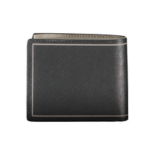 Load image into Gallery viewer, Tommy Hilfiger Elegant Black Leather Dual-Compartment Wallet
