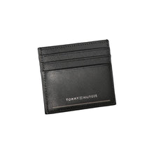 Load image into Gallery viewer, Tommy Hilfiger Sleek Black Leather Card Holder with Contrast Details
