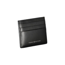Load image into Gallery viewer, Tommy Hilfiger Chic Black Leather Card Holder with Contrast Detailing
