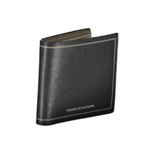 Load image into Gallery viewer, Tommy Hilfiger Elegant Black Leather Dual-Compartment Wallet
