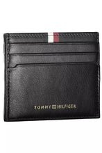 Load image into Gallery viewer, Tommy Hilfiger Sleek Black Leather Card Holder with Contrasting Detail
