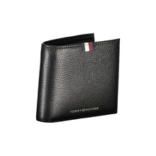 Load image into Gallery viewer, Tommy Hilfiger Elegant Black Leather Dual-Compartment Wallet
